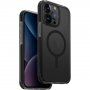 Husă transparentă cu MagSafe UNIQ Combat MagClick pentru iPhone 15 Pro Max - negru
