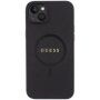 Guess Saffiano husă cu MagSafe pentru iPhone 15 Plus - negru