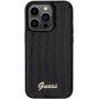 Guess Sequin Script Logo husă cu paiete pentru iPhone 14 Pro Max - negru