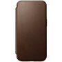 Nomad Modern Leather Folio carcasă flip cu MagSafe pentru iPhone 15 - maro