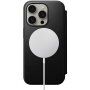 Nomad Modern Leather Folio carcasă flip cu MagSafe pentru iPhone 15 Pro Max - negru