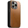 Nomad Modern Leather Folio carcasă flip cu MagSafe pentru iPhone 15 Pro Max - culoare de şa maro