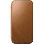 Nomad Modern Leather Folio carcasă flip cu MagSafe pentru iPhone 15 Pro Max - culoare de şa maro