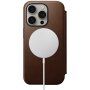 Nomad Modern Leather Folio carcasă flip cu MagSafe pentru iPhone 15 Pro Max - maro