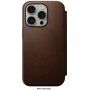Nomad Modern Leather Folio carcasă flip cu MagSafe pentru iPhone 15 Pro Max - maro