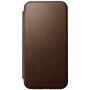 Nomad Modern Leather Folio carcasă flip cu MagSafe pentru iPhone 15 Pro Max - maro