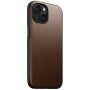 Nomad Modern Leather husă din piele cu MagSafe pentru iPhone 15 - maro