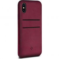 Husă Twelve South Relaxed Leather Clip, din piele, pentru iPhone X - roşu
