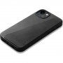 Mujjo Full Leather Wallet husă din piele cu buzunar carduri pentru iPhone 14 Plus - negru