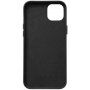 Mujjo Full Leather Wallet husă din piele cu buzunar carduri pentru iPhone 14 Plus - negru