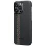 Pitaka Fusion Weaving MagEZ 4 husă cu model din fibră de carbon pentru iPhone 15 Pro - rhapsody