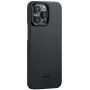 Pitaka MagEZ 4 600D husă cu model din fibră de carbon pentru iPhone 15 Pro - gri