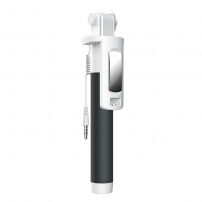 Stick selfie JOYROOM, cu declanşator cu fir, pentru iPhone - negru