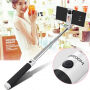 Stick selfie JOYROOM, cu declanşator cu fir, pentru iPhone - negru