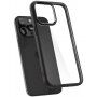 Spigen Crystal Hybrid husă transparentă cu ramă colorată pentru iPhone 15 Pro - negru