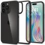 Spigen Crystal Hybrid husă transparentă cu ramă colorată pentru iPhone 15 Pro - negru