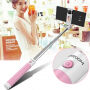 Stick selfie JOYROOM, cu declanşator cu fir, pentru iPhone - roz