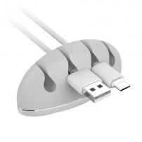 Organizator de cabluri elegant, pentru iPhone - gri