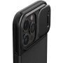 Spigen Optik Armor MagFit husă durabilă cu capac glisant pentru cameră foto și MagSafe pentru iPhone 15 Pro Max - negru