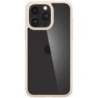 Spigen Ultra Hybrid husă transparentă pentru iPhone 15 Pro Max - bej