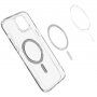 Spigen Ultra Hybrid MagFit husă transparentă cu MagSafe negru pentru iPhone 15 - transparent
