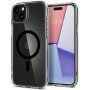Spigen Ultra Hybrid MagFit husă transparentă cu MagSafe negru pentru iPhone 15 - transparent