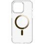 Spigen Ultra Hybrid MagFit husă transparentă cu MagSafe auriu pentru iPhone 15 Pro Max - transparent