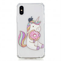 Carcasă de protecţie pentru iPhone X / XS - unicorn