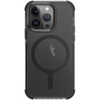 Husă transparentă cu MagSafe UNIQ Combat MagClick pentru iPhone 15 Pro Max - negru