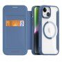 DUX DUCIS Skin X husă flip cu MagSafe pentru iPhone 15 Plus - albastru închis
