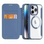DUX DUCIS Skin X husă flip cu MagSafe pentru iPhone 15 Pro - albastru închis