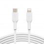 Cablu pentru încărcare ?i transfer de date BELKIN BOOST Charge USB-C/Lightning - MFi pentru iPhone / iPad / iPod / AirPods - 1 m - alb