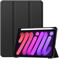 Carcasă cu colțuri întărite și spațiu pentru Apple Pencil pentru iPad mini 6 / mini 7 - negru