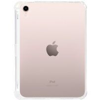 Husă transparentă cu colțuri întărite și spațiu pentru Apple Pencil pentru iPad mini 6 / mini 7 - pur