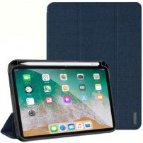 DUX DUCIS Domo husă cu spațiu pentru Apple Pencil și funcție de adormire, pentru iPad mini 6 / mini 7 - albastru inchis