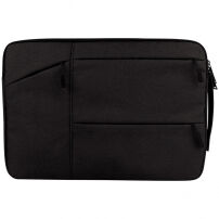Servietă universală, cu buzunare, pentru iPad până la 11" / MacBook până la 12" - negru