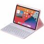 Carcasă cu tastatură cu taste rotunde și spațiu pentru Apple Pencil pentru iPad mini 6 / mini 7 - roz