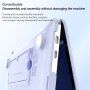 Husă transparentă mată cu suport rabatabil pentru MacBook Air 15" (A2941 / A3114) - portocaliu