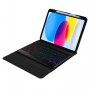 Carcasă cu tastatură cu iluminare de fundal color ?i compartiment pentru Apple Pencil pentru iPad 10,9" (2022) / 11" (2025) - negru