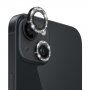 Folie de sticlă cu rame cu sclipici NORTHJO pentru protec?ia obiectivului camerei din spate pentru iPhone 13 / 13 mini - neagră
