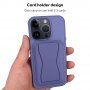 Husă din piele cu buzunar pentru carduri ?i suport rabatabil pentru iPhone 13 Pro Max - maro