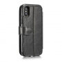 Husă retro 2 în 1, detaşabilă, pentru iPhone X / XS - negru