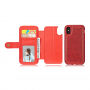 Husă retro 2 în 1, detaşabilă, pentru iPhone X / XS - roşu