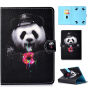 Husă cu spațiu pentru carduri, pentru iPad 9,7" (2017/2018) / Air 1 / 2 / Pro 9,7" - panda flămândă