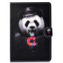 Husă cu spațiu pentru carduri, pentru iPad 9,7" (2017/2018) / Air 1 / 2 / Pro 9,7" - panda flămândă