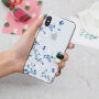Carcasă din plastic pentru iPhone X / XS - flori albe