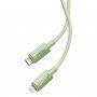 Cablu pentru încărcare ?i transfer de date degradabil biologic Baseus PD 20W USB-C / Lightning pentru iPhone / iPad / iPod / AirPods - 2 m - verde deschis