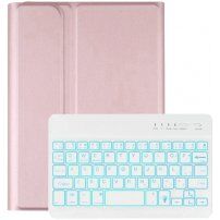 Husă cu tastatură iluminare pentru iPad mini 6 / mini 7 - roz