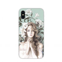 Carcasă de protecţie pentru iPhone X / XS - fată frumoasă