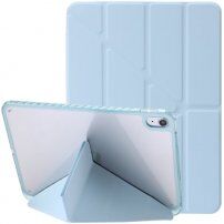 Husă cu spate transparent ?i suport origami pentru iPad 10.9" (2022) - albastră